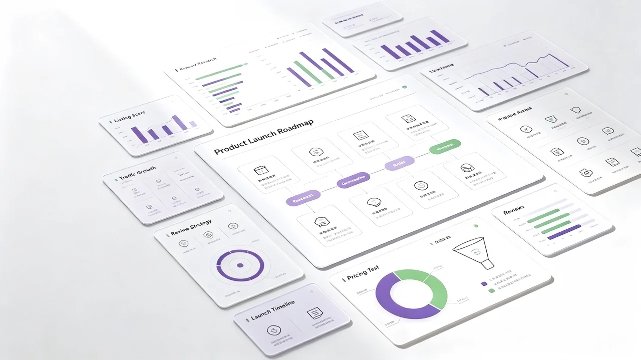New Product Launch Kit dashboard mockup